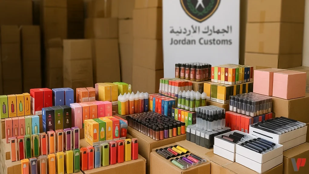 الجمارك الأردنية تضبط كميات ضخمة من السجائر الإلكترونية