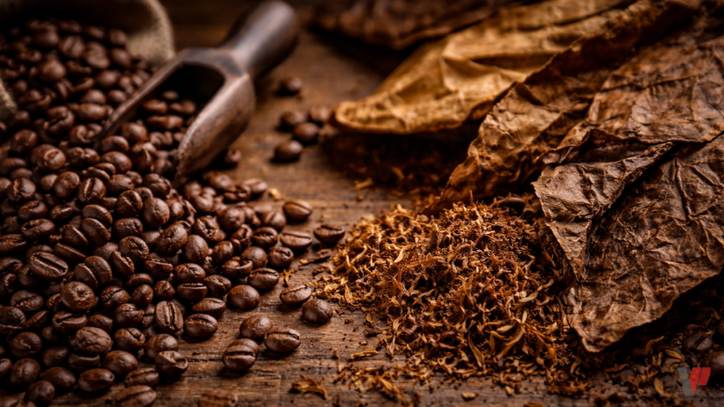 النكهة: قهوة أولًا… ثم تبغ
