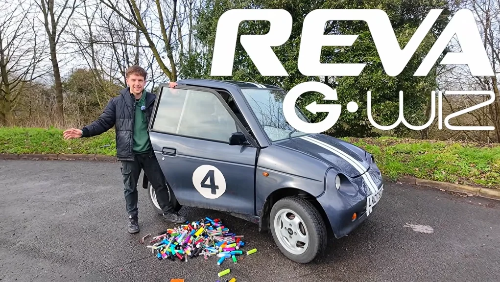 تشغيل سيارة كهربائية ببطاريات السجائر الإلكترونية