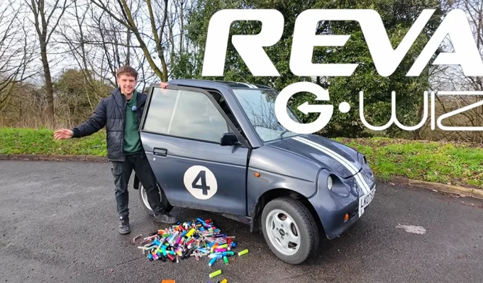 تشغيل سيارة كهربائية ببطاريات السجائر الإلكترونية